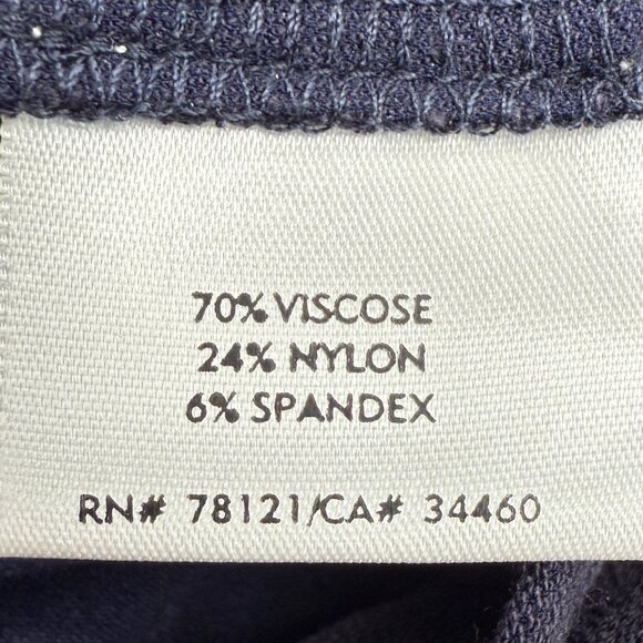 EUC Women's EILEEN FISHER Straight Leg Crepe Pull-On Pant Navy | Size PL - Picture 6 of 8